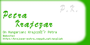 petra krajczar business card